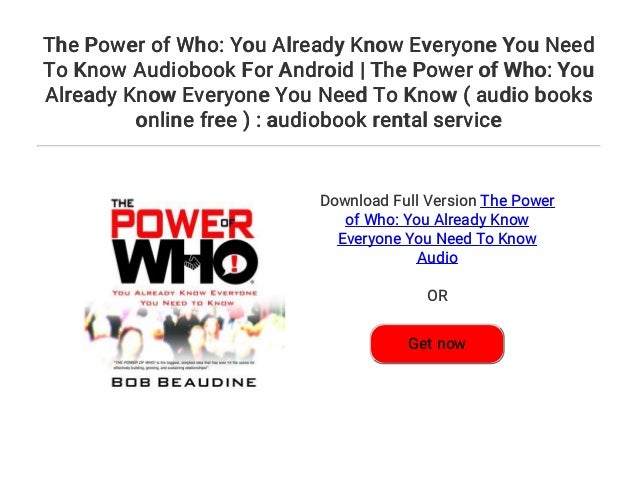 The Power of Who: You Already Know Everyone You Need to Know